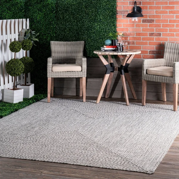 nuLOOM Lefebvre Braided Indoor/Outdoor Area Rug, 6& x 9&, Aqua