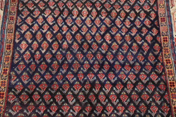 Navy Blue Boteh Botemir Persian Area Rug 4x7