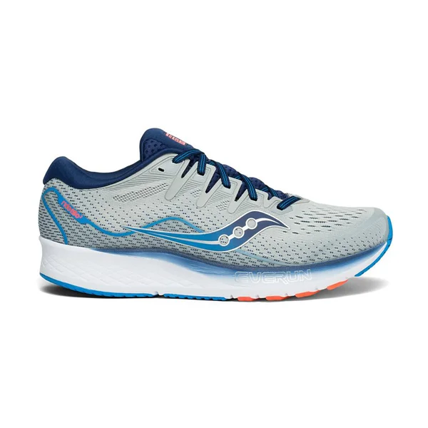 Saucony, Ride ISO 2, Men's Grey/Blue, 13