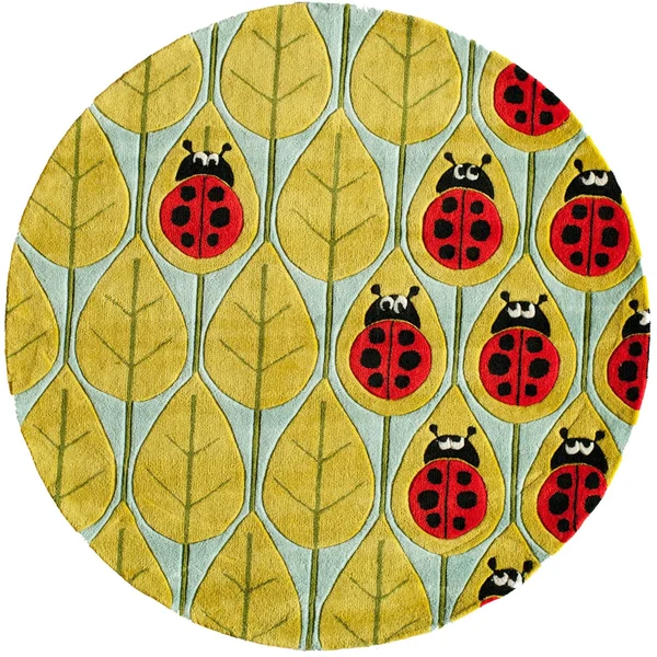 Momeni Lil Mo Whimsy Area Rug - Lady Bug Red, 5& x 7&