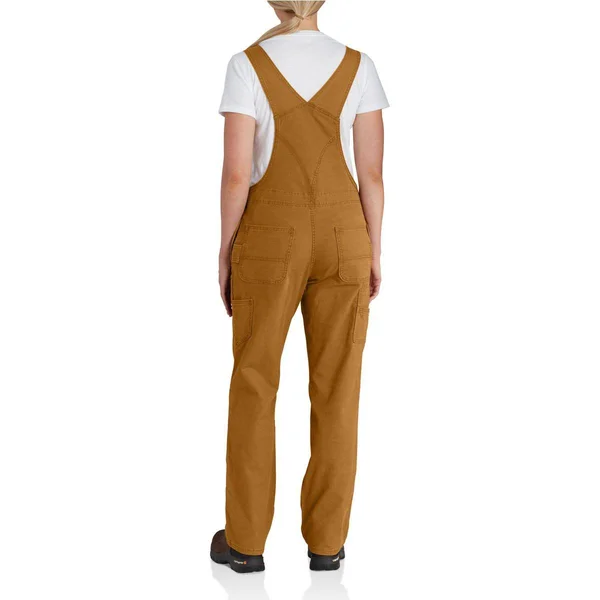 Carhartt Crawford Double Front Bib Overalls, Women's Carhartt Brown