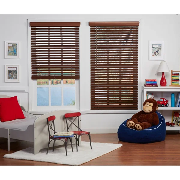 Copper Grove Yerevan 48-Inch Dark Oak Cordless Faux Wood Blind - 51.5 x 48