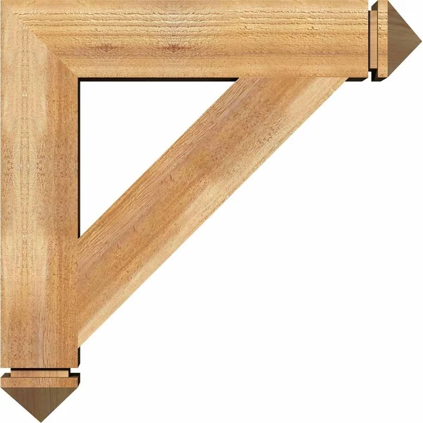 Ekena Millwork BKT06X32X36TRA03RWR 6x22W x 32x22D x 36x22H Traditional Arts & Crafts Rough Sawn BRACKET, Western Red Cedar
