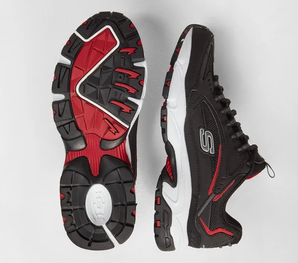 Skechers Mens Stamina Cutback Black Red Size 7.5 - Men's