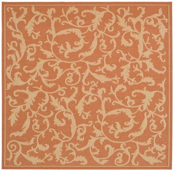 Safavieh Courtyard CY2653-3202 6&7x22 x 6&7x22 Square Terracotta, Natural Area Rug
