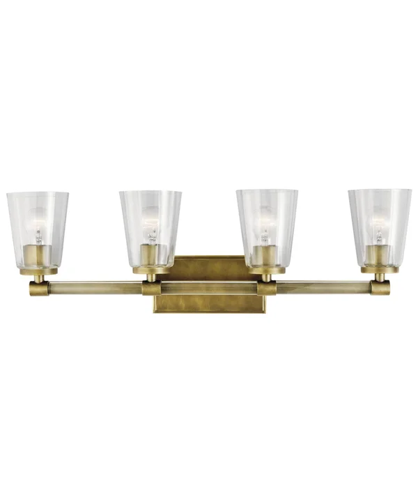 Kichler Audrea 4 Light Bath, Natural Brass - 45869NBR
