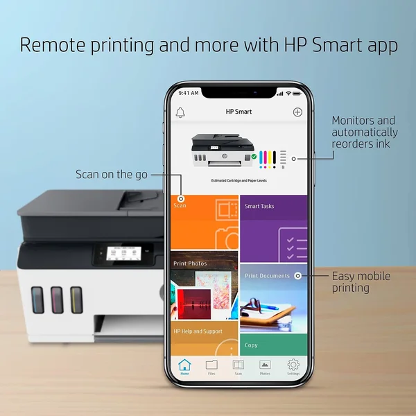 HP Smart Tank Plus 651 Wireless All-in-One Color Ink-jet - Multifunction printer - English - French, Spanish, Canada, United Sta