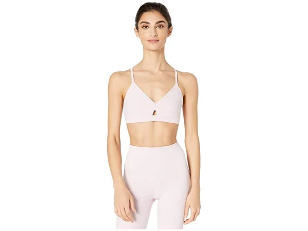 Alo Yoga - Alosoft Lounge Bra in Soft Pink Heather, Size: Small