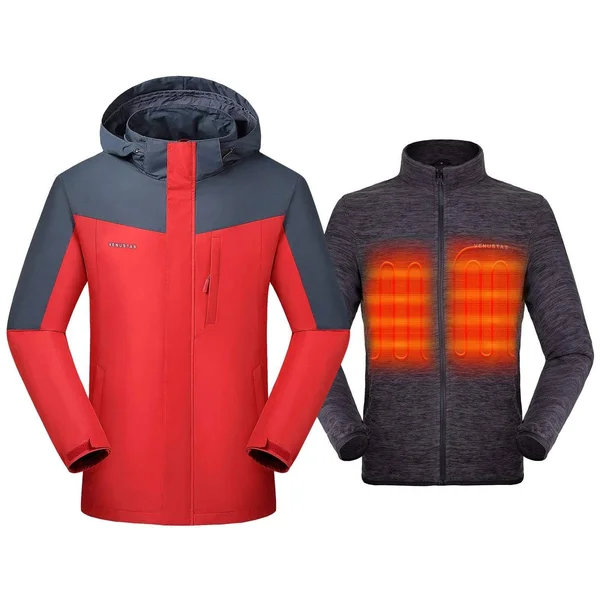 Men's 3-in-1 Heated Jacket 5V XL - Red