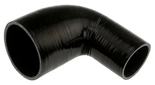 Black Silicone Hose, 3 1/2x22 x 2 1/2x22 90 Deg. Reducing Elbow