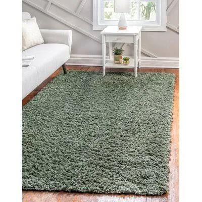 Wegate Power Loom Green Area Rug Winston Porter Rug Size: Rectangle 8' x 10'
