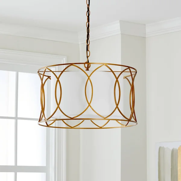 Safavieh Silas 21.5x22D Adjustable Pendant Lamp - Gold
