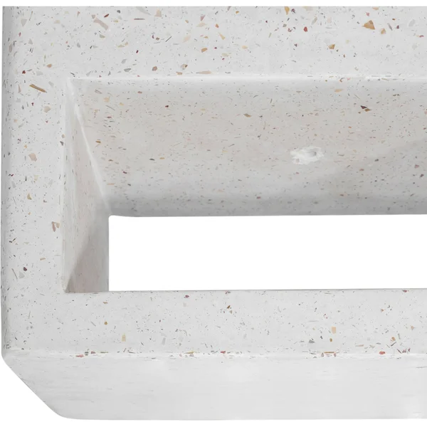 Aurelle Home Modern Ivory Mineral-effect Terrazzo Planter