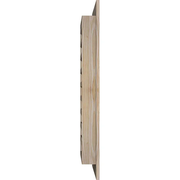 Ekena Millwork GVWVE12X2201SFUPI 12x22W x 22x22H Vertical Gable Vent (17x22W x 27x22H Frame Size): Unfinished, Functional, Smoot