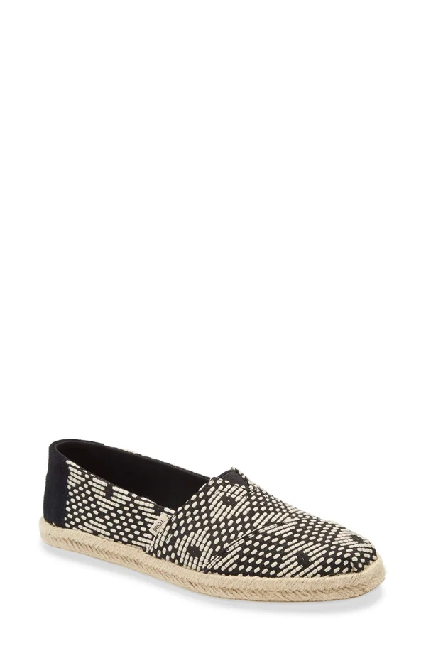 Women's Toms Alpargata Slip-On, Size 11 M - Black