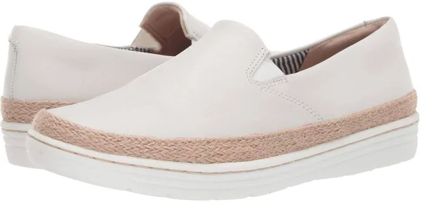 Clarks Women's Marie Pearl Sneaker, Size: 9.5, White Leather