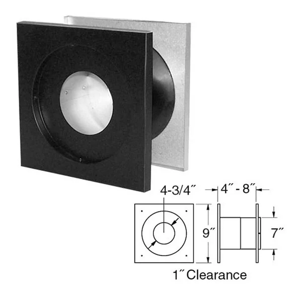 PelletVent Pro 4x22 Wall Thimble for 1x22 Clearance 4PVP-WT