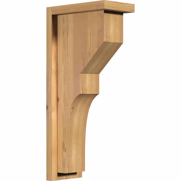 Ekena Millwork COR06X10X22MON01SWR 5 1/2x22W x 10x22D x 22x22H Monterey Smooth Corbel w/Backplate - Western Red Cedar