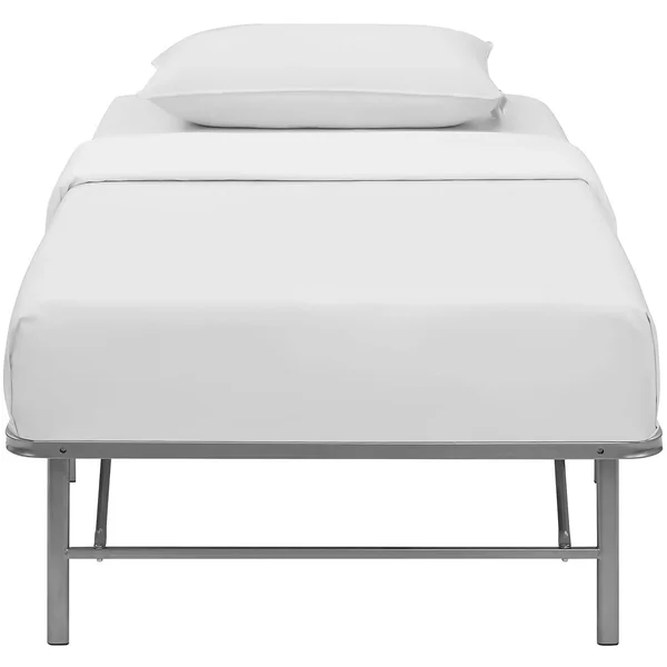 Modway Horizon Stainless Steel Bed Frame, Silver, Twin