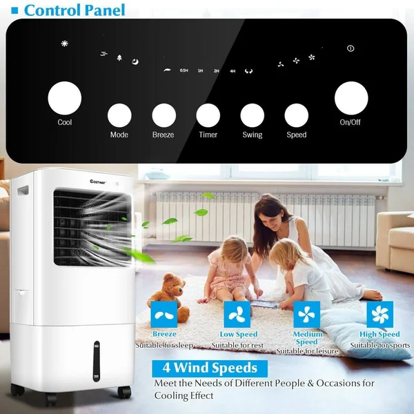 Evaporative Portable Air Cooler Fan w/ Remote Control