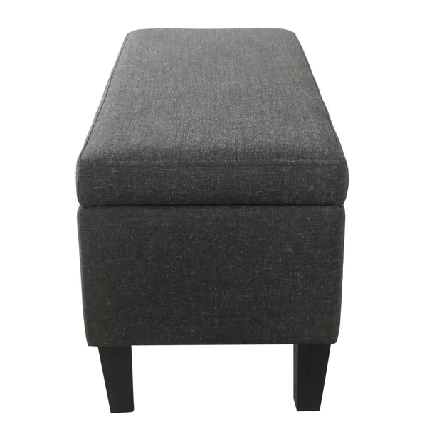 HomePop Large Decorative Storage Bench - Black