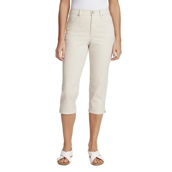 Gloria Vanderbilt Plus Amanda Ticking Stripes Capris