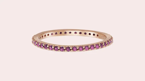 The Sapphire Eternity Band Ring in Black Gold w/ Orange Sapphires, No閙ie Fine Jewelry, Handcrafted for Life&s Every Moment