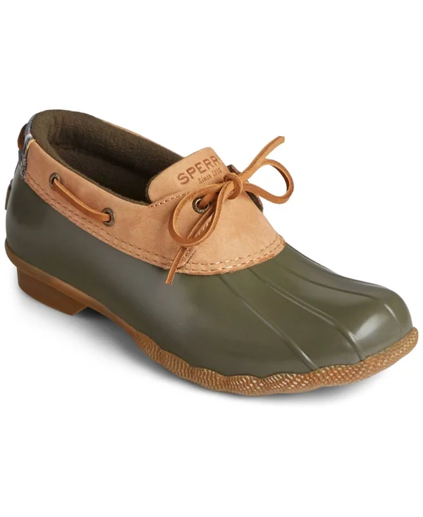 Sperry Women's Saltwater 1-Eye Boot - 8.5 - Tan - Olive