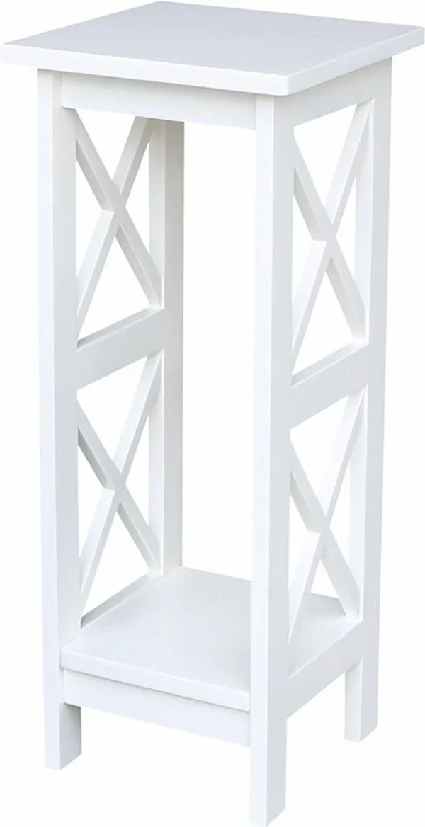 International Concepts 30 inch X-Sided Plant Stand, White