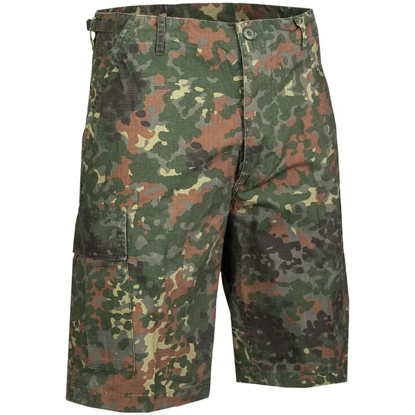 Mil-Tec US Prewashed Ripstop Bermuda Shorts Flecktarn Size L