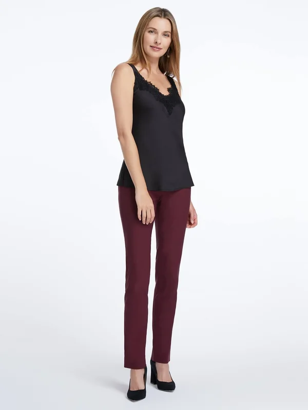 Nic+Zoe Plus Wonderstretch Pants - Women's, Size: 16W, Port