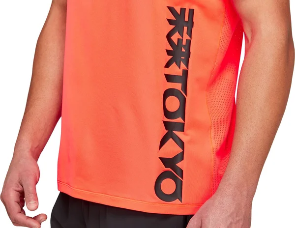 Asics Future Tokyo Short Sleeve Orange Black T-Shirt M