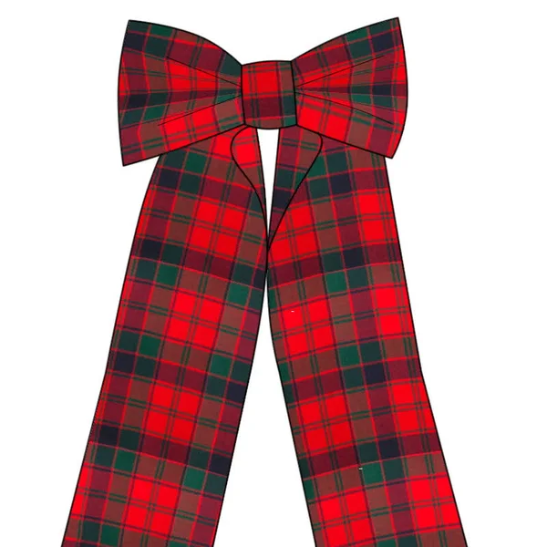 Big Wool Plaid Bow (Robertson Red Modern)