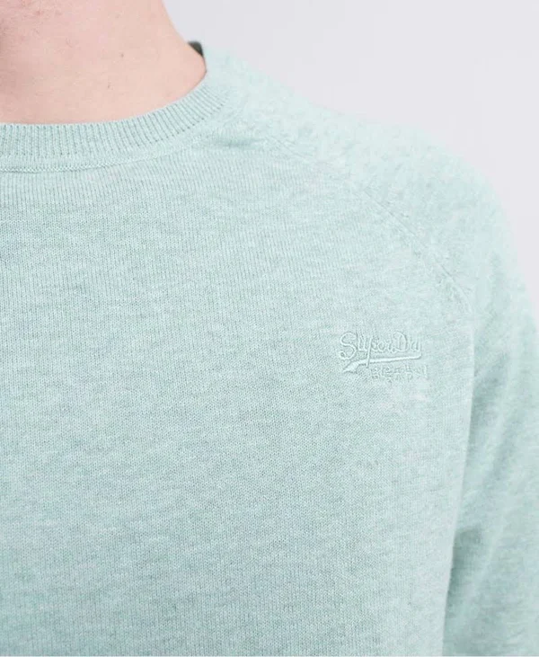 Superdry Orange Label Cotton Jumper, Green (S)
