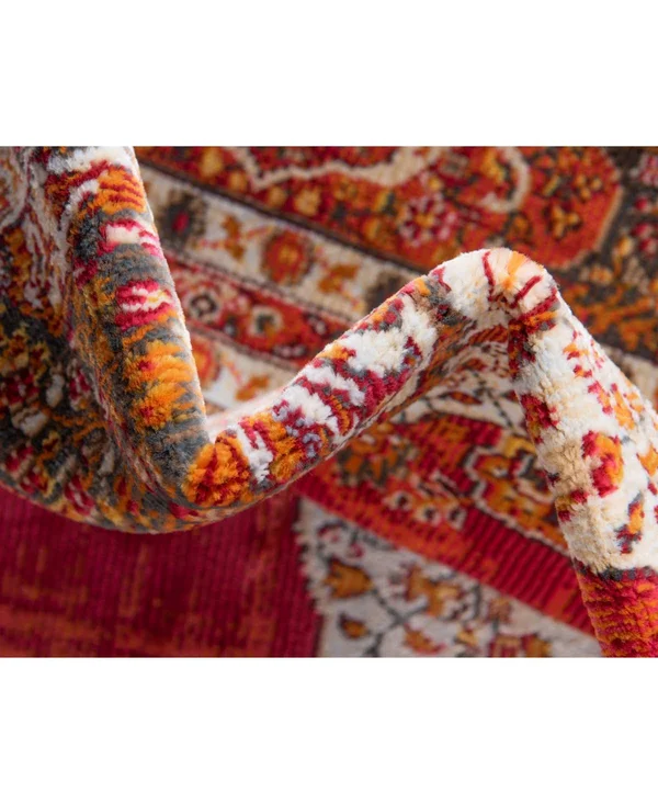 Unique Loom Regla Baracoa Rug - 4&3 inch x 6& - Red