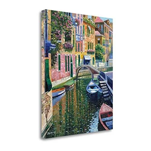 Tangletown Fine Art Romantic Canal by Howard Behrens - Fine Art Giclee Print on Wrap Canvas, 35x44x22
