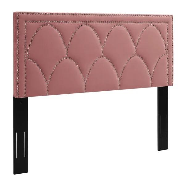 Greta Performance Velvet Full/Queen Headboard Dusty Rose Modway
