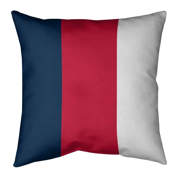 New England New England Football Stripes Pillow (Indoor/Outdoor) - 16 x 16 - Square - Zipper Closure - Large - Polyester - UV Re