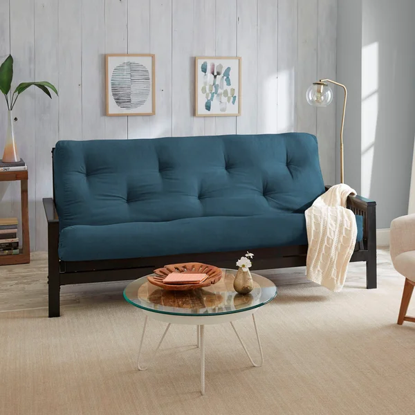 Porch & den Oppenlander Black 10-Inch Queen-size Dual Gel Futon Mattress - Blue