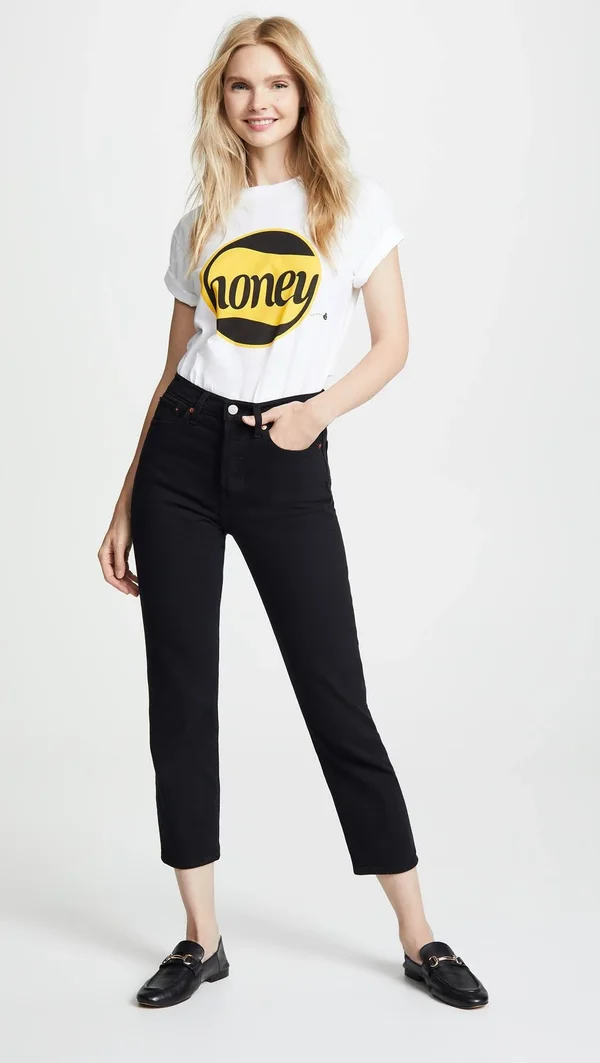 Levi&s Wedgie Straight Black Heart Jeans