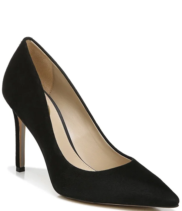 Sam Edelman Hazel Pointed Toe Pump Black Suede