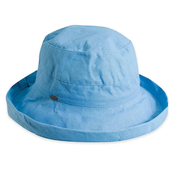 Scala 2.5x22 Brim Cotton Hat, Blue