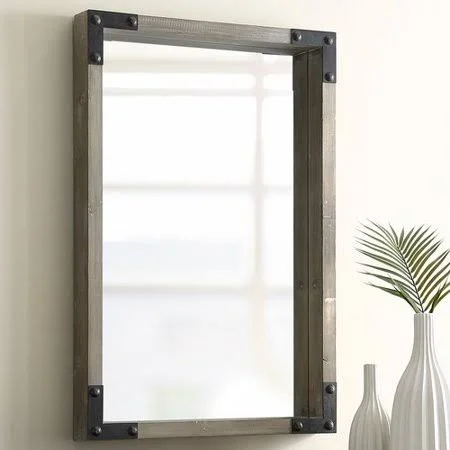 Gracie Oaks Shona Industrial Farmhouse Accent Mirror