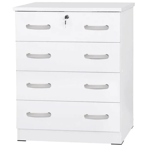 Better Home Products Chest 4 Drawers - White - Manufacture Wood