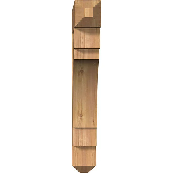 Ekena Millwork BKT06X30X38MRC04SWR 5 1/2x22W x 30x22D x 38x22H Merced Craftsman Smooth BRACKET - Western Red Cedar