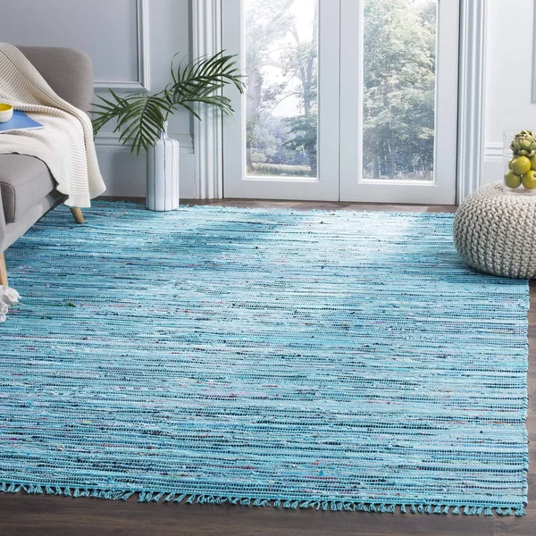 Safavieh Rag Rug Turquoise/Multi 4 ft. x 6 ft. Area Rug