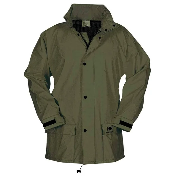 Men's Helly Hansen Impertech Deluxe Rain Jacket - S, Dark Olive by Gemplers