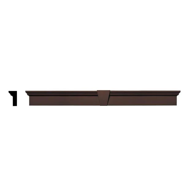 Builders Edge 060010665009 65 5/8x22 x 6x22 Flat Panel Window Header 009 - Federal Brown