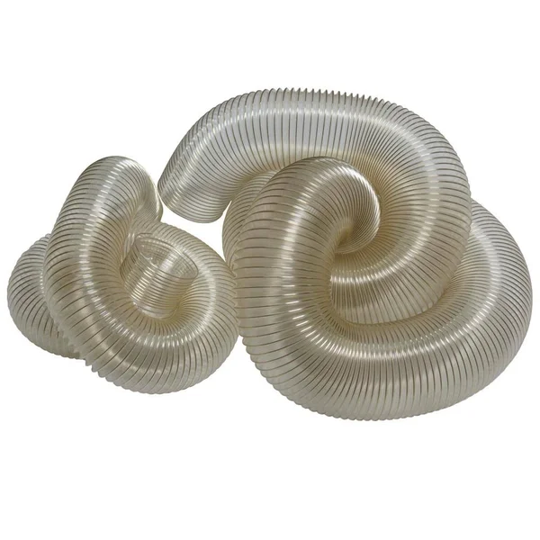 Rubber-Cal PVC Flexduct General Purpose - Clear - 1.25x22 ID x 25& (Fully stretched)