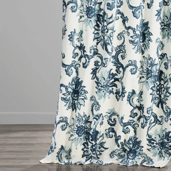 Exclusive Fabrics Indonesian Printed Cotton Twill Curtain Panel - 50 x 120 - Indonesian Rust